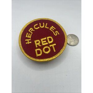 Vintage Hercules Red Dot Advertising Embroidered Sew On Patch